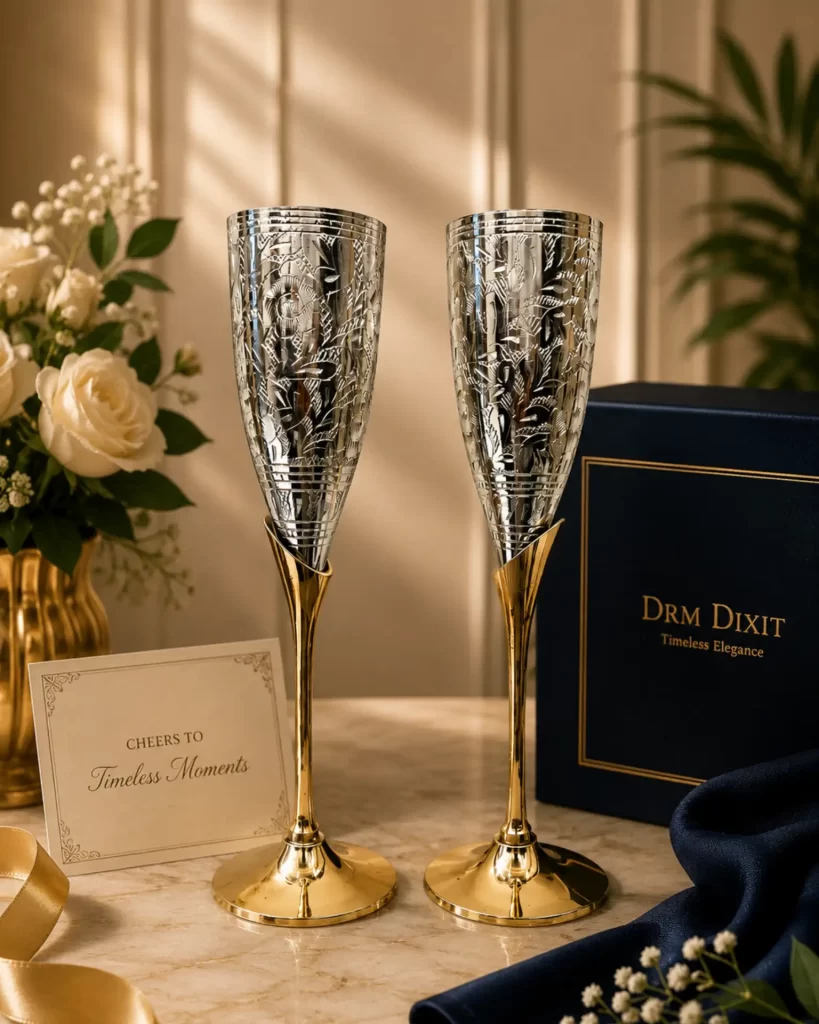 Wine Glass Set in Rose Gold